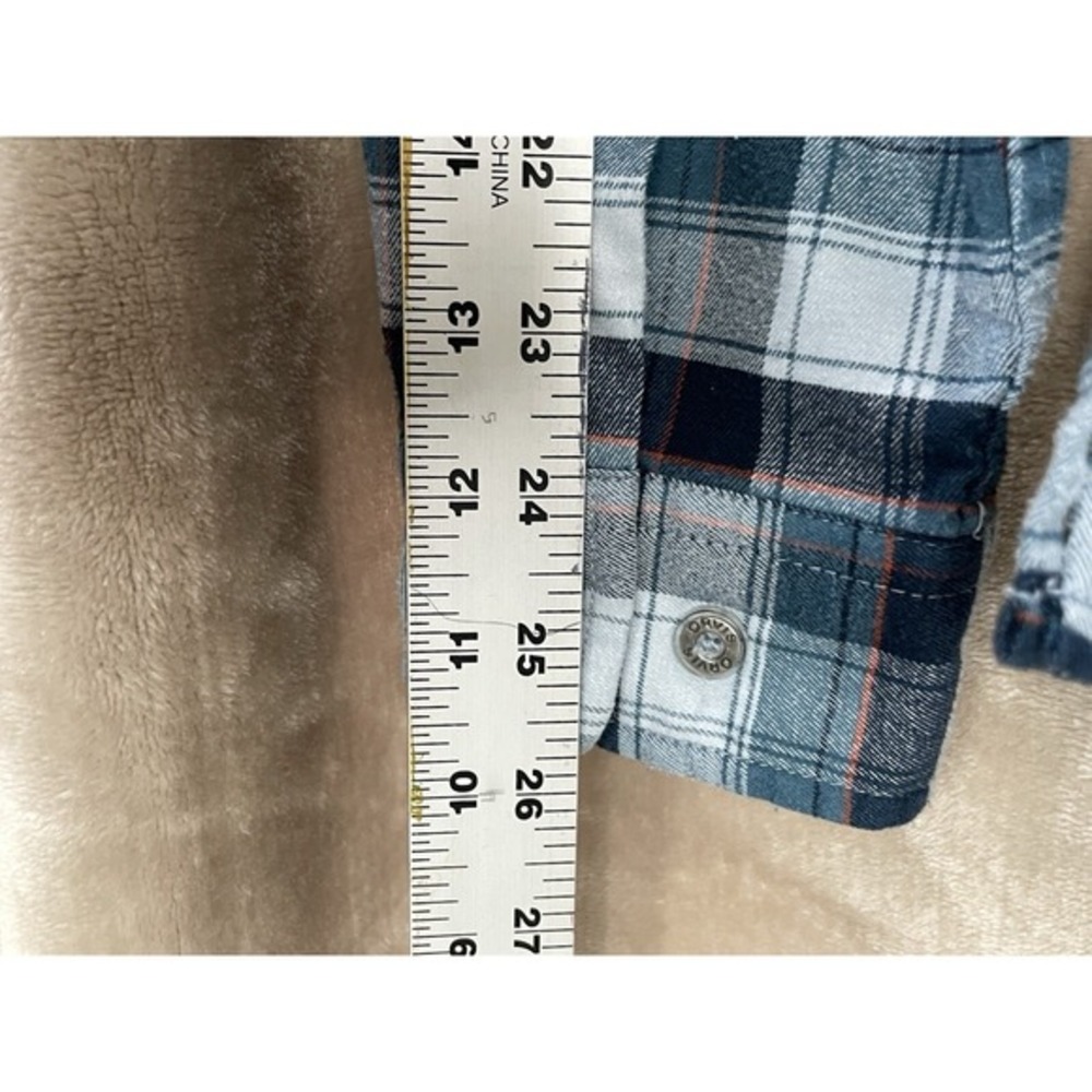 ORVIS‎ Flannel Plaid Shirt Mens M Blue Green  Casual Button Up Long Sleeve - Picture 9 of 13